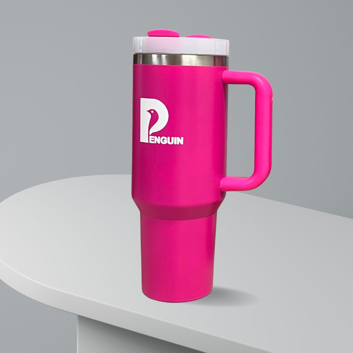 40 oz Hot Pink Tumbler | Premium Insulated Bottle with Handle