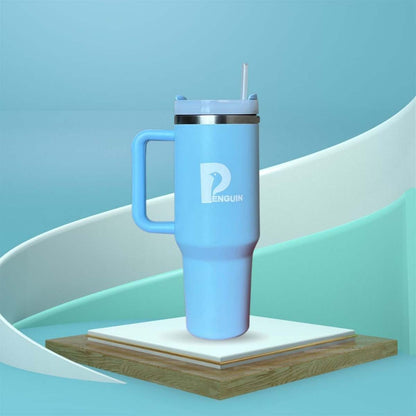 40 oz Blue Tumbler | Premium Insulated Bottle with Handle