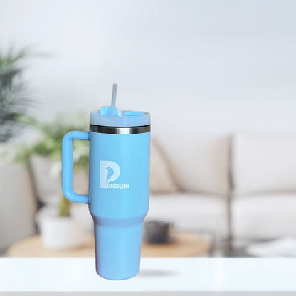 40 oz Blue Tumbler | Premium Insulated Bottle with Handle