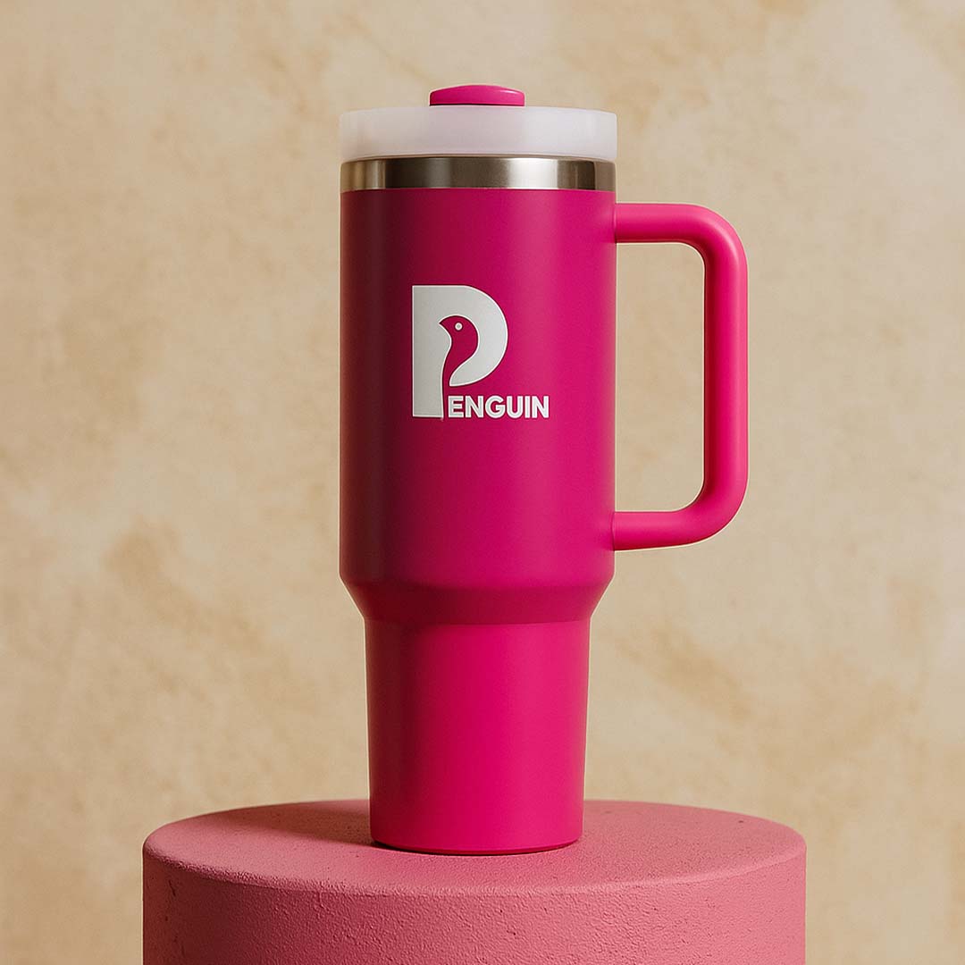 40 oz Hot Pink Tumbler | Premium Insulated Bottle with Handle