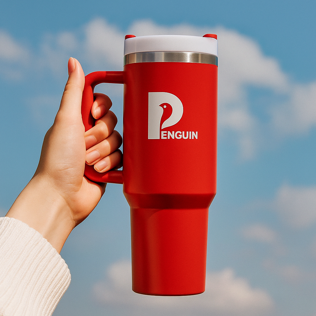 40 oz Red Tumbler | Premium Insulated Bottle with Handle