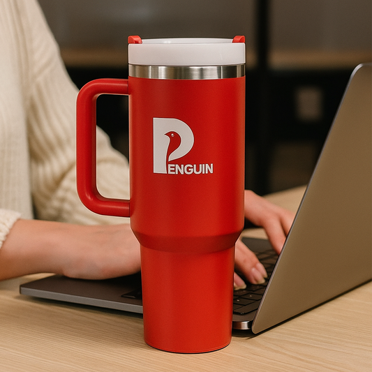 40 oz Red Tumbler | Premium Insulated Bottle with Handle