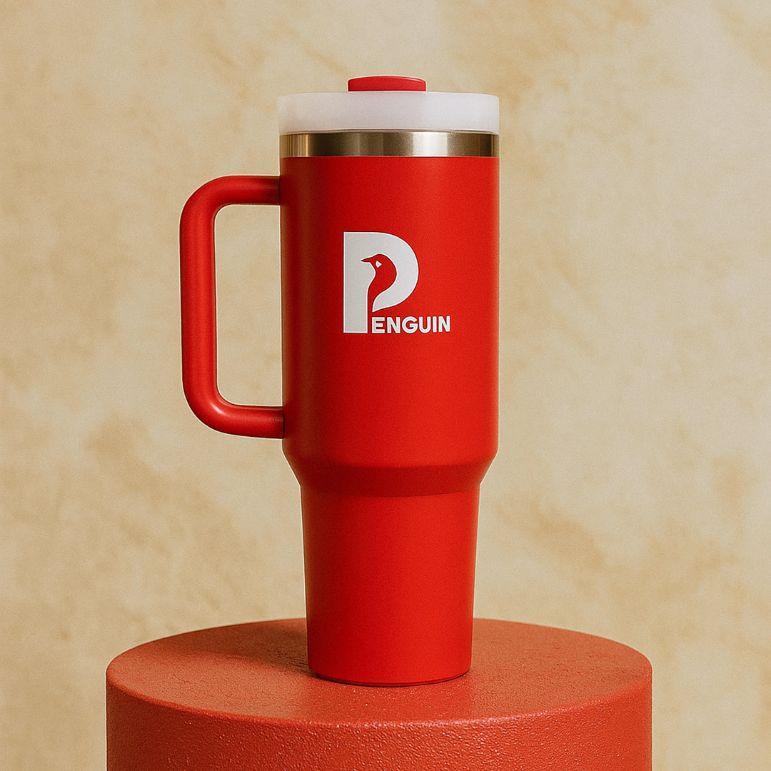 40 oz Red Tumbler | Premium Insulated Bottle with Handle